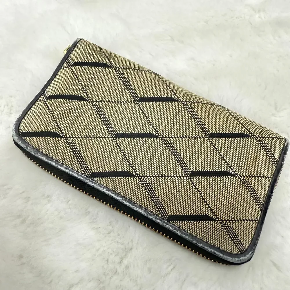 Fossil Sydney‎ Fab Zip Clutch Wallet Grey Black GOOD / FAIR Condition